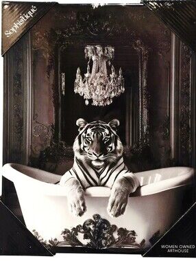 Sophistique Dainty Animal In Luxury Bath Glossy Canvas Wall Decor